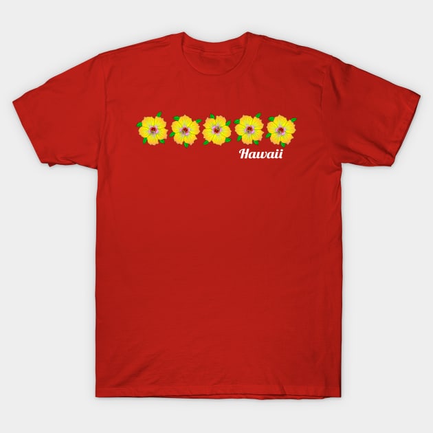 Tropical Hibiscus Flowers Hawaii T-Shirt by macdonaldcreativestudios